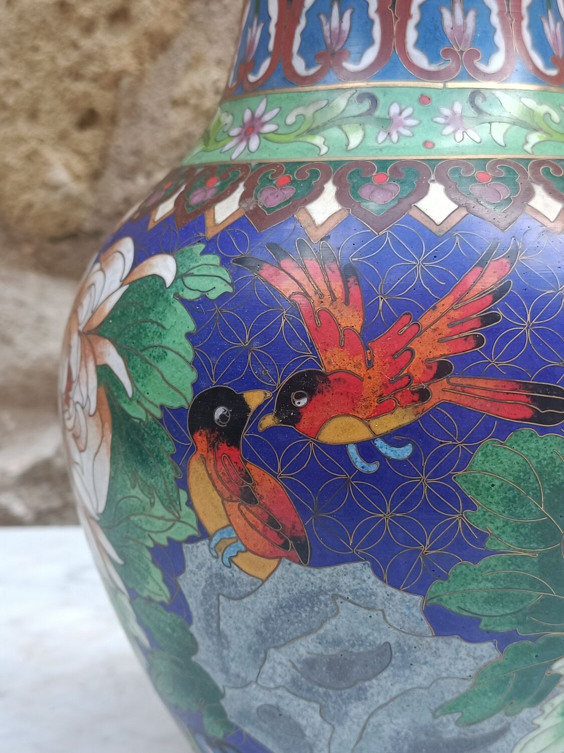 20th century cloisonné vase