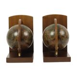 Serre-livres Globe en bois italien Mercurio D'oro