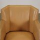 Vintage armchair in faux leather and painted beech, Italy, 1930s-1940s.