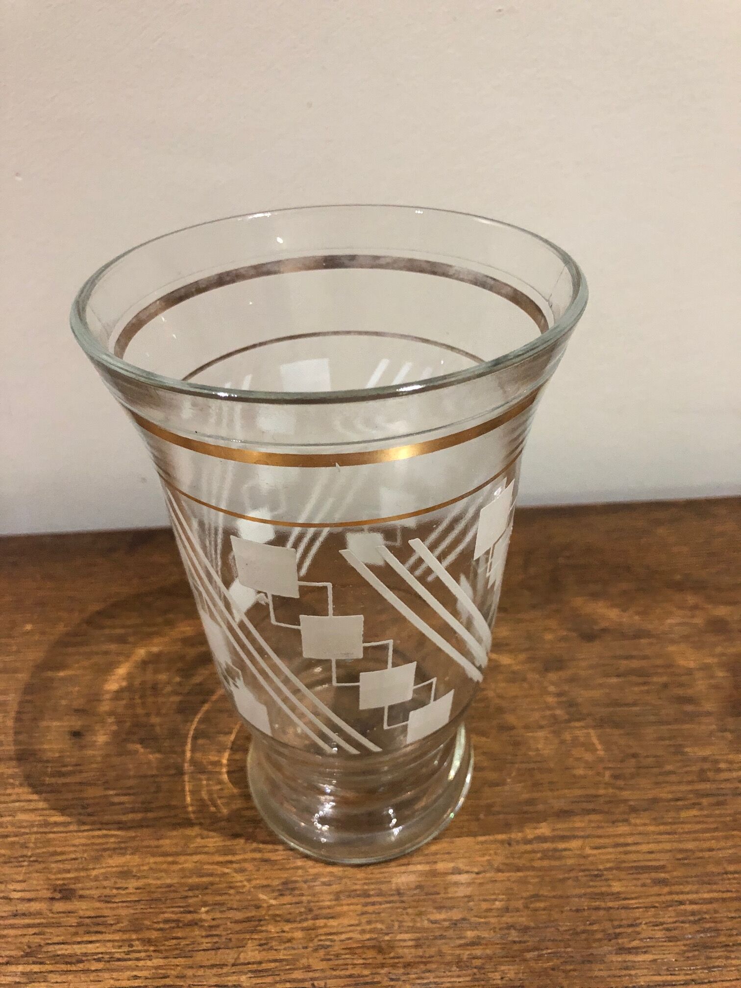 1950s glass vase