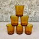 6 Duralex glasses, orange color