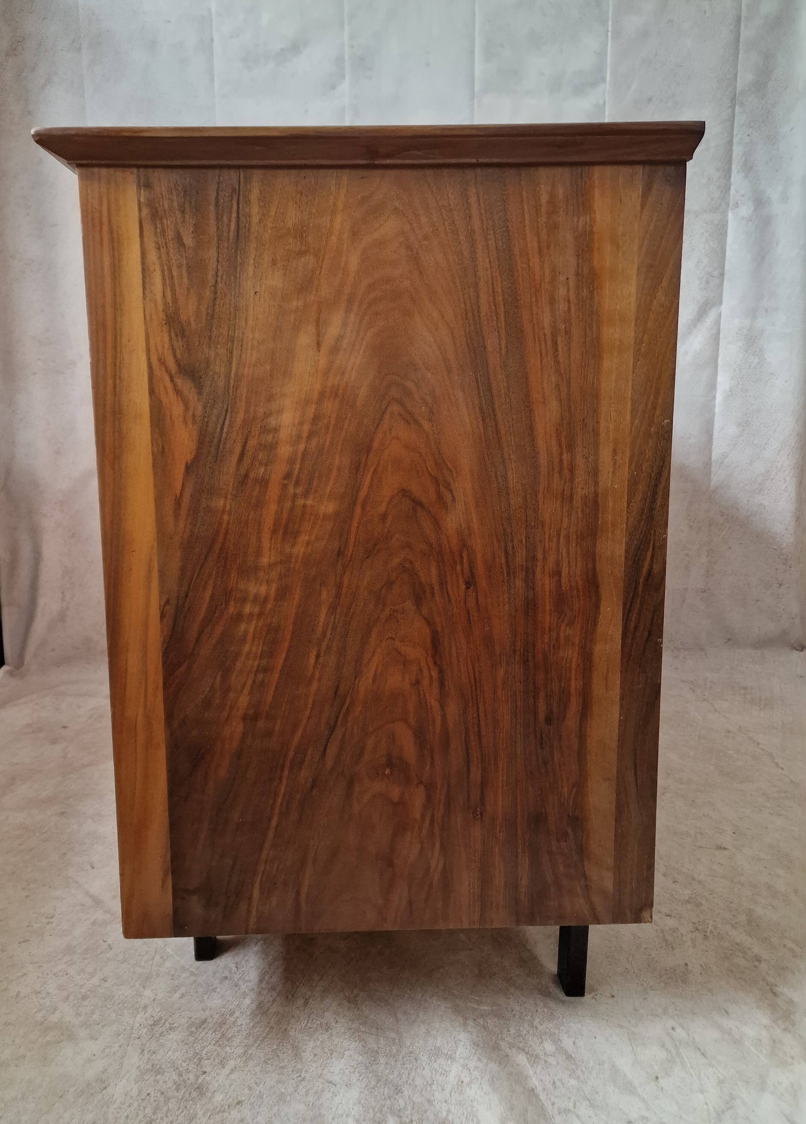 Vintage walnut chest of drawers