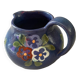Pichet bleu et fleurs prop art jean garillon soufflenheim alsace