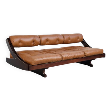 3-seater sofa gs 195 leather and rosewood gianni songia 1963 sormani editor