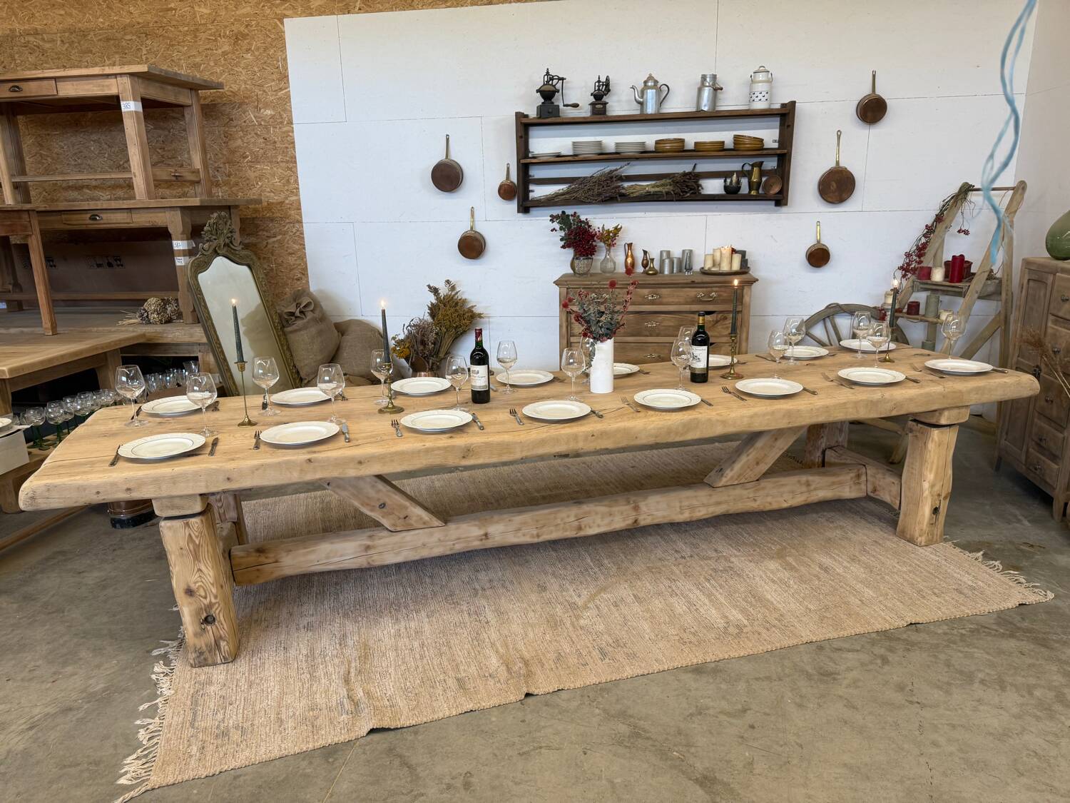 Very large renovated farmhouse table