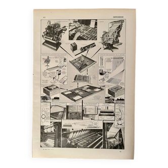Planche photographique sur l'imprimerie - 1940