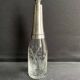 Liqueur carafe in engraved crystal & silver metal