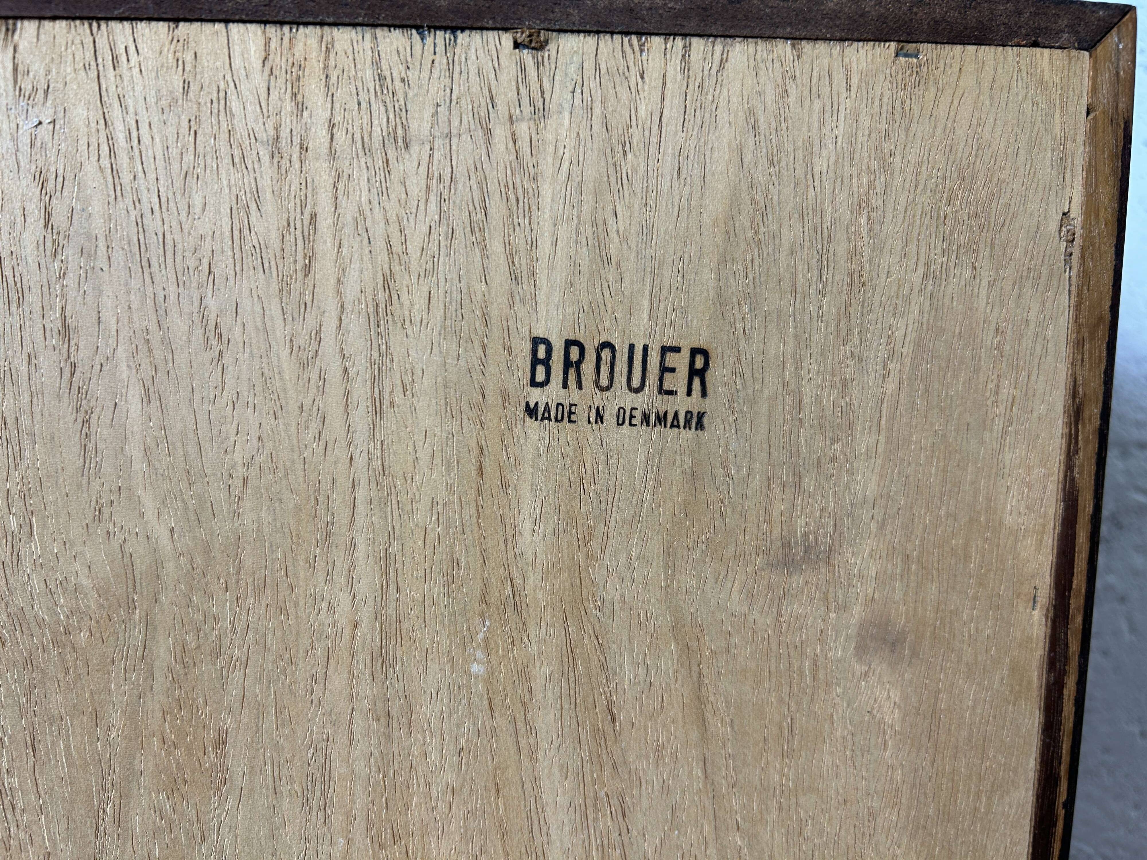 Vintage Scandinavian rosewood bookcase by Brouer, 1960s