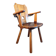 Fauteuil brutaliste en bois massif