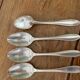 4 tablespoons in vintage silver metal