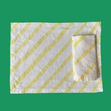 Set de table diagonale jaune