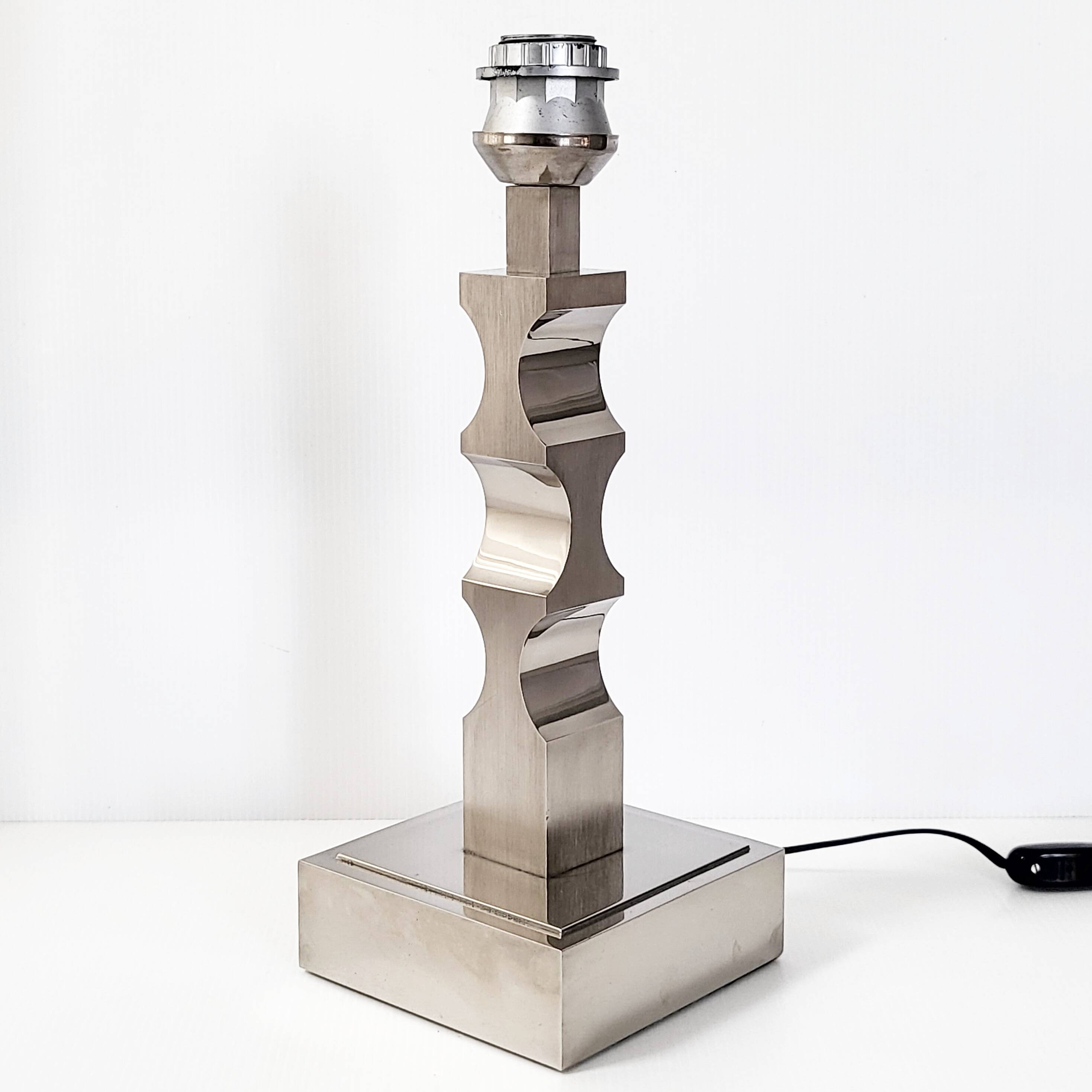 Vintage Binox 1960 stainless steel lamp