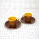 Deux tasses et soucoupes Digoin