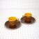 Deux tasses et soucoupes Digoin
