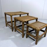 Rattan nesting tables 1970’s