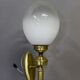 Pair of brass torchiere-style wall lights