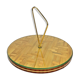 Cheese platter design in straw marquetry