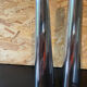 Trio of aluminum candle holders year 90
