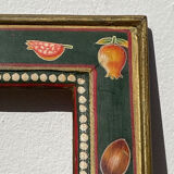 Hand-painted wooden frame with fruit decoration