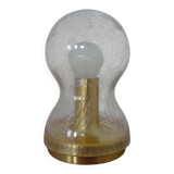 Iceglass & Brass Table Lamp from Doria Leuchten, 1960s