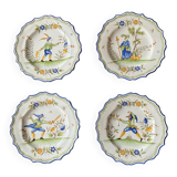 Set of Moustiers plates, 18th century
