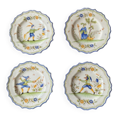 Ensemble d’assiettes Moustiers XVIIIe