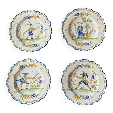 Ensemble d’assiettes Moustiers XVIIIe
