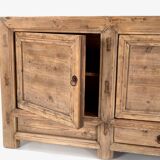 Ancien buffet en bois de pin à trois portes (vers 1920)