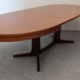 Baumann extendable oval table, 70s-80s