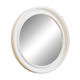 Miroir mural rond par Carrara & Matta, bord en plastique blanc, vintage italien des années 1970.