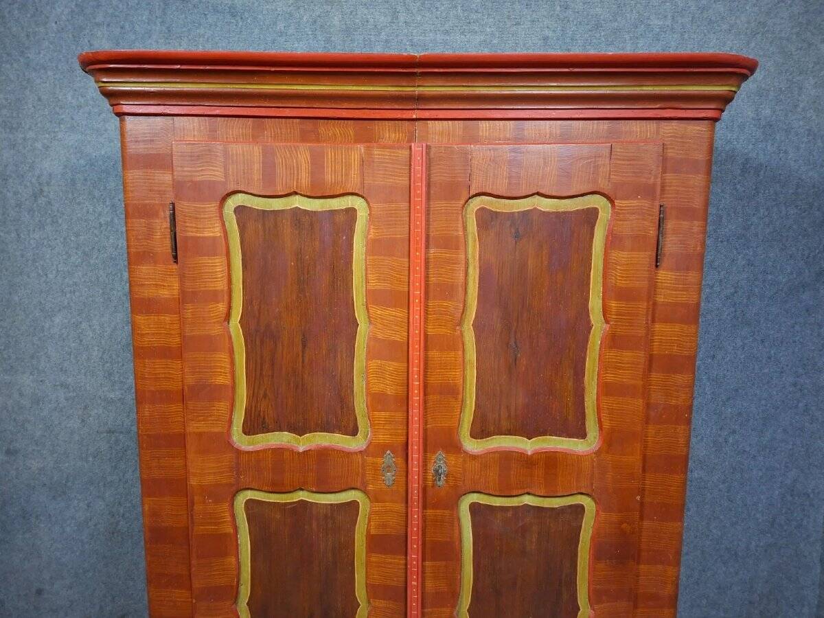 Polychrome Alsatian wardrobe – 19th century