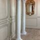 Pair of Carrara marble columns, 214 cm high, circa 1880