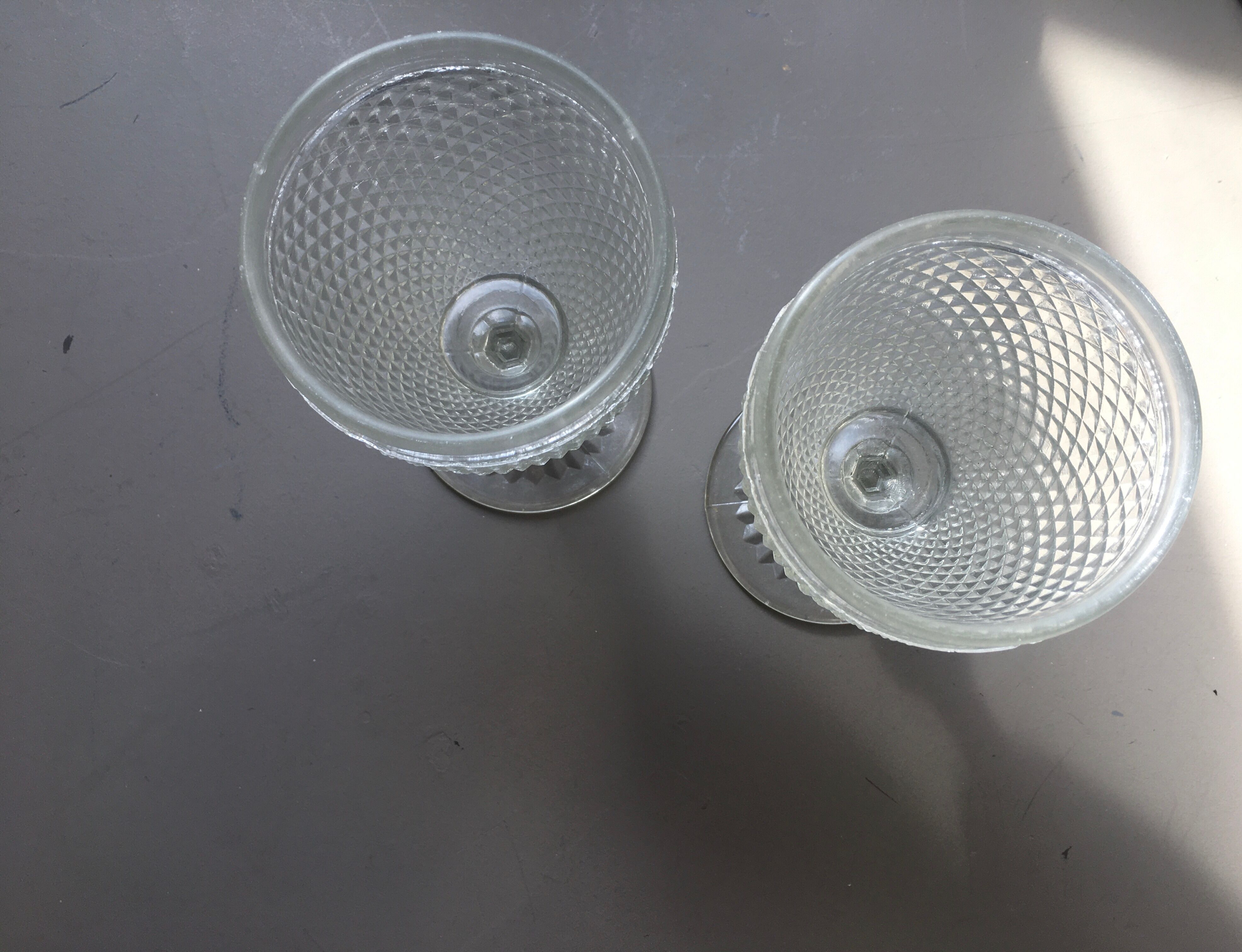 Transparent diamond tip walking glasses