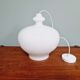 Large Scandinavian suspension light in white opaline, H.A. Jakobsson, 1960