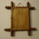 Antique turned wooden mirror in bamboo style, late 19th century A116