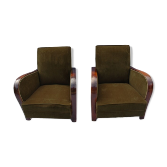 Paire de fauteuils art déco