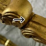 Golden resin rock mirror  42x68cm