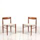2 chaises de salle à manger en teck par HW Klein pour Bramin Mobler