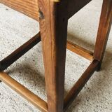 Tabouret vintage de ferme en châtaignier Circa 50
