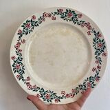 Set of 8 flat plates vintage model Cécile de HBCM