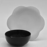 Assiette "fleur" et son bol "japonisant"
