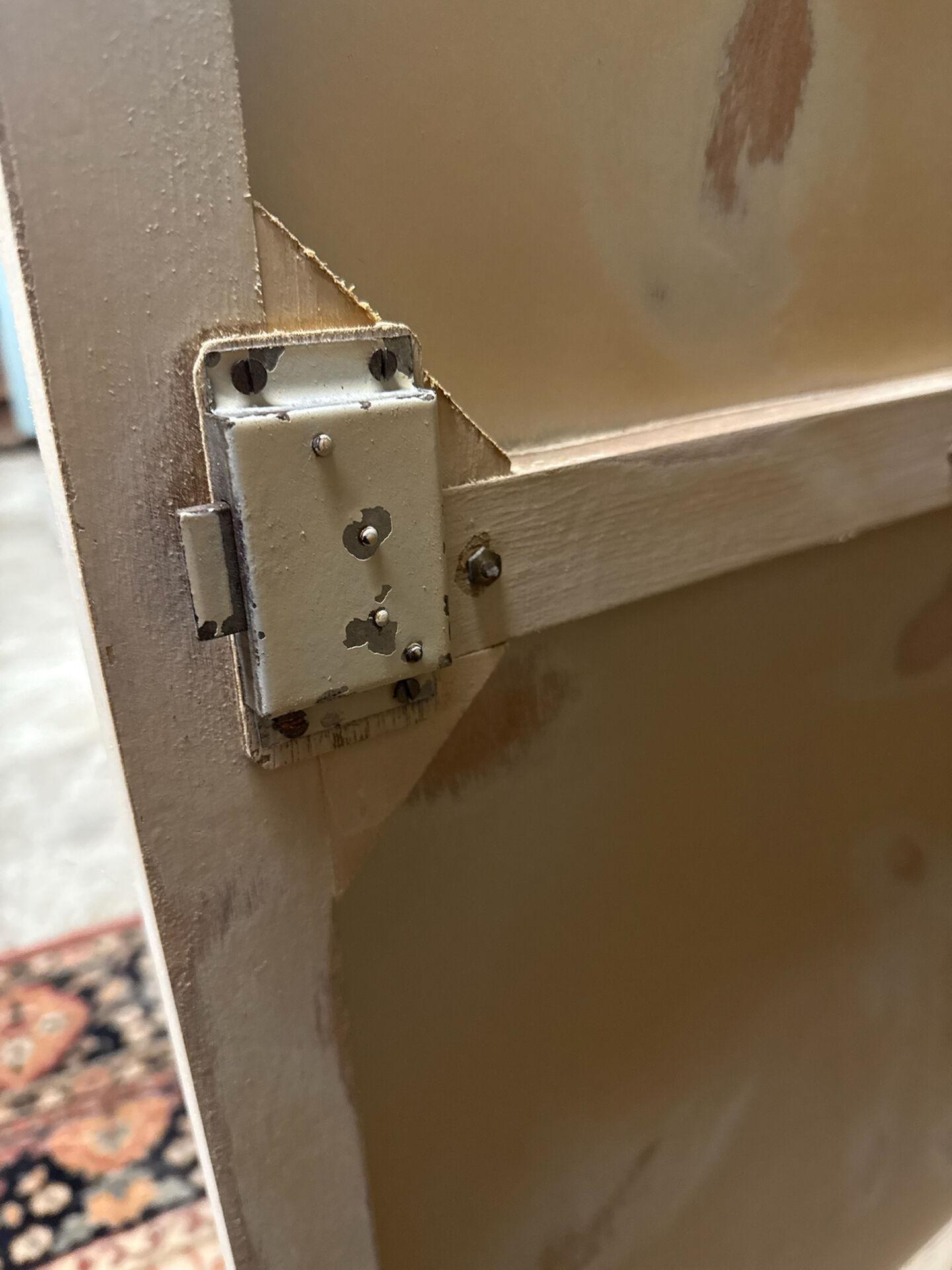 Small one-door Art Deco cabinet with a patina.