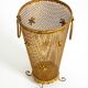 Large Mid-Century Regency umbrella stand made of gilded metal, Italy 1960s
