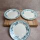 Set of 3 flat plates in ironstone Debray – Guadeloupe Service
