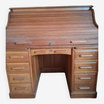 Bureau américain chêne massif patine antiquaire