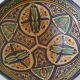 Ancient berbere ceramic dish signed north africa