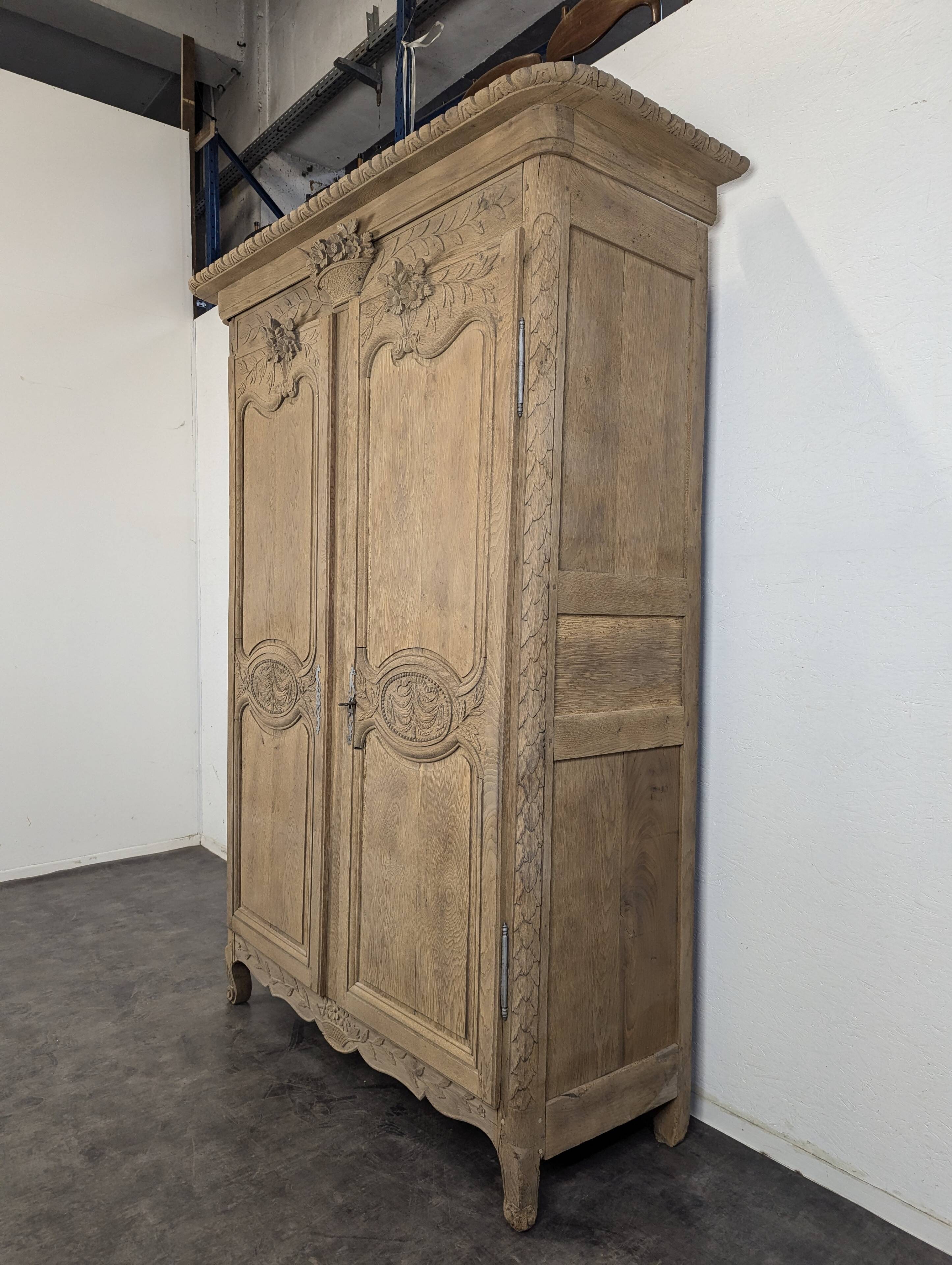 Norman wedding wardrobe in stripped oak