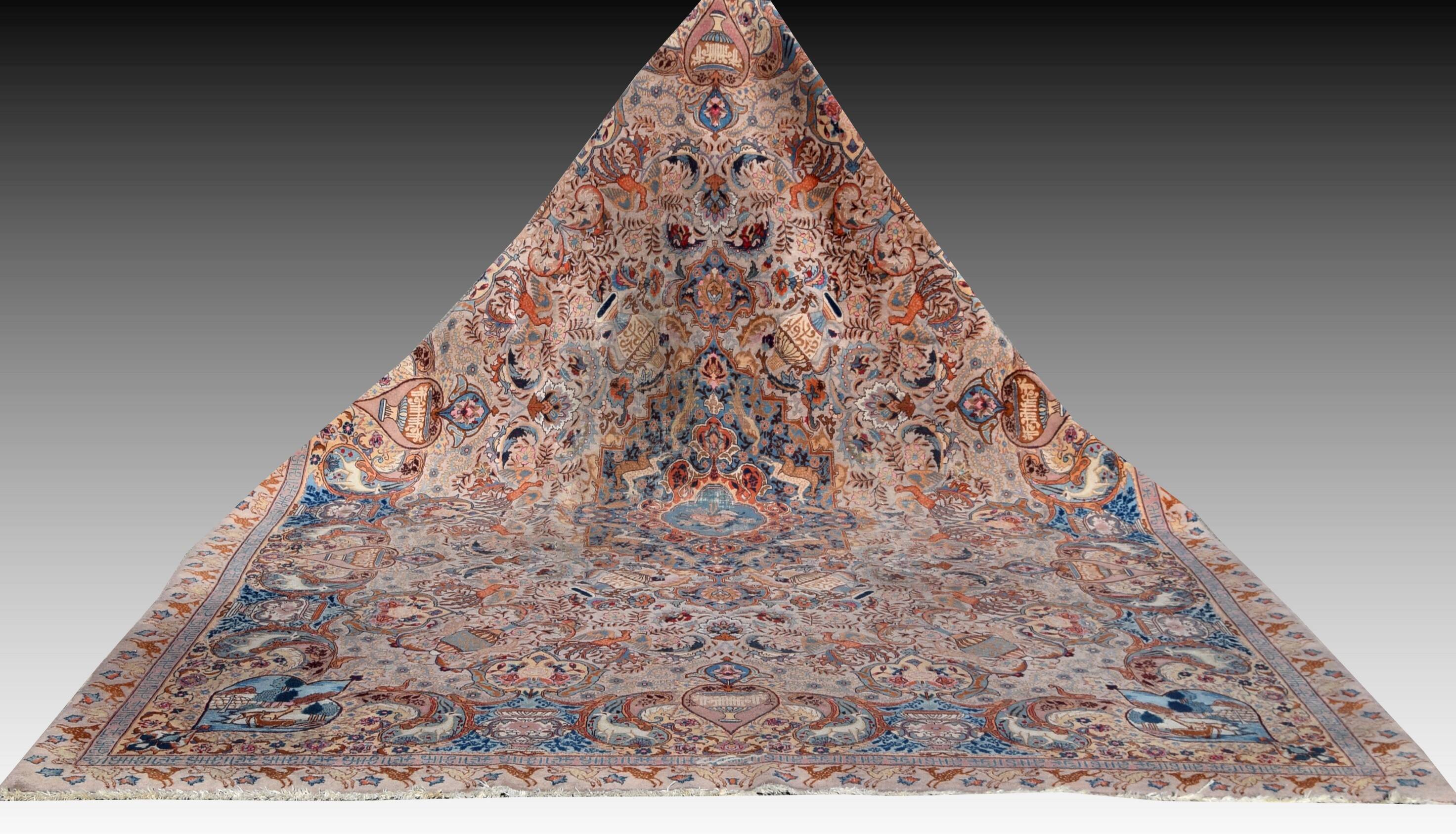 Large Iranian Oriental Rug KASHMAR - 2.95 x 3.95 Meters