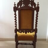 Paire de chaises chauffeuses style Henri II