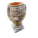 Large Cretan jar in terracotta with three handles on a stone base.